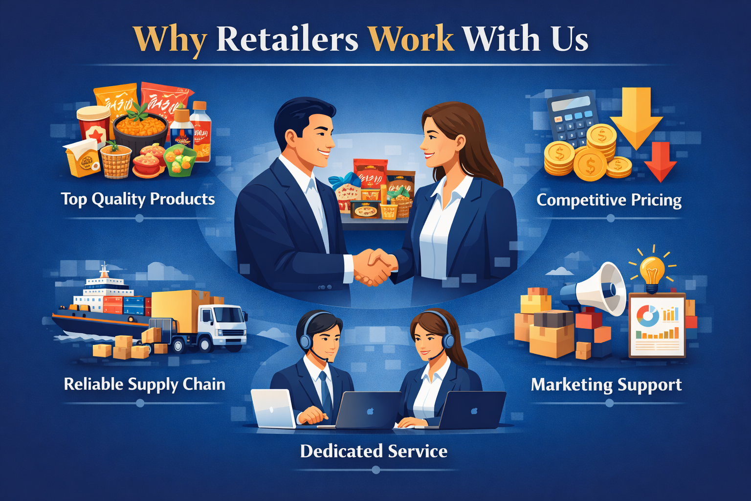 Wholesale distribution service illustration